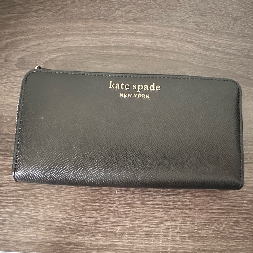 Kate Spade Black Zip-Around Wallet